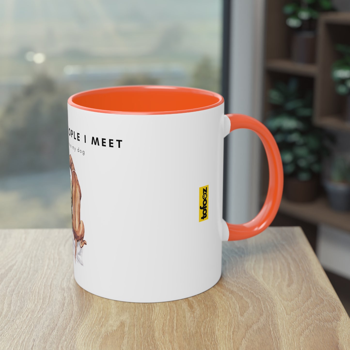 More People I Meet More I Love My Dog Two-Tone Coffee Mug, 325ml - White