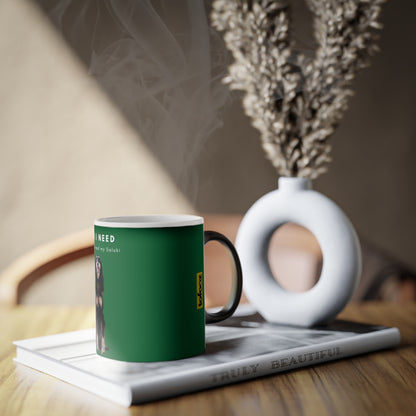 All I Need Is Coffee And My Saluki Magic Mug, 325ml - Green