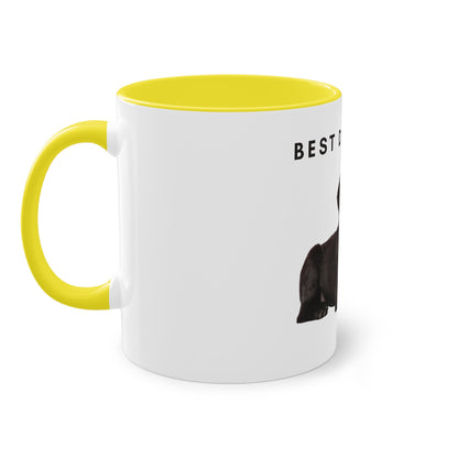 Best Dog Mom Black Lab Two-Tone Coffee Mug, 325ml - White