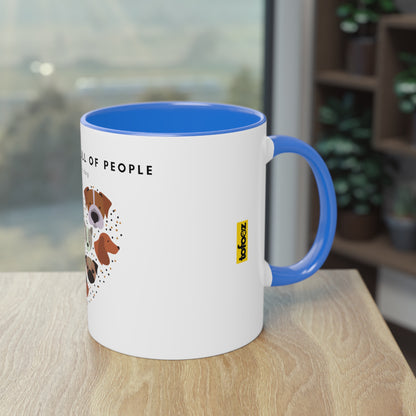 In A World Full Of People Dog Two-Tone Coffee Mug, 325ml - White