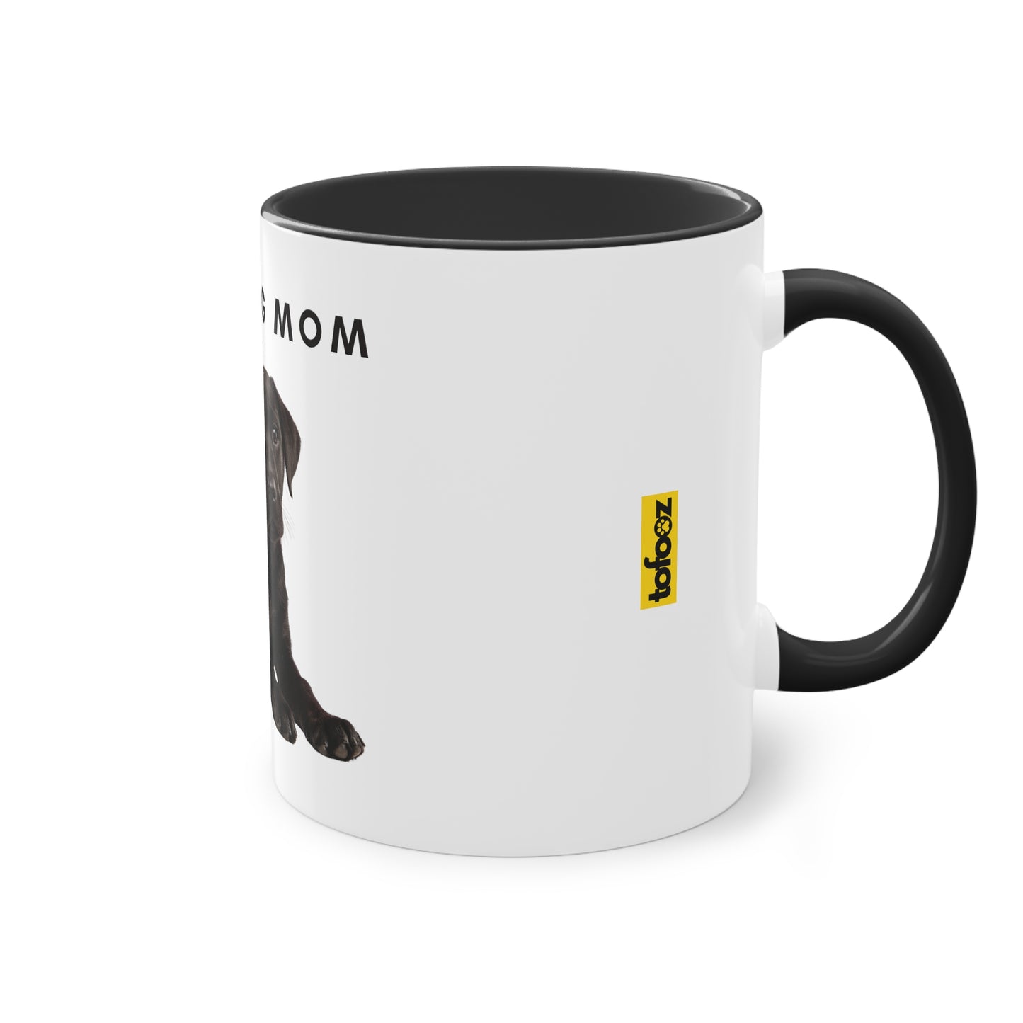 Best Dog Mom Black Lab Two-Tone Coffee Mug, 325ml - White