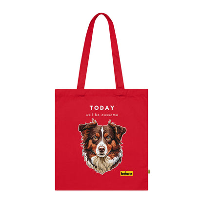 Today Will Be Aussome Red Tri Aussie - Organic Cotton Tote Bag