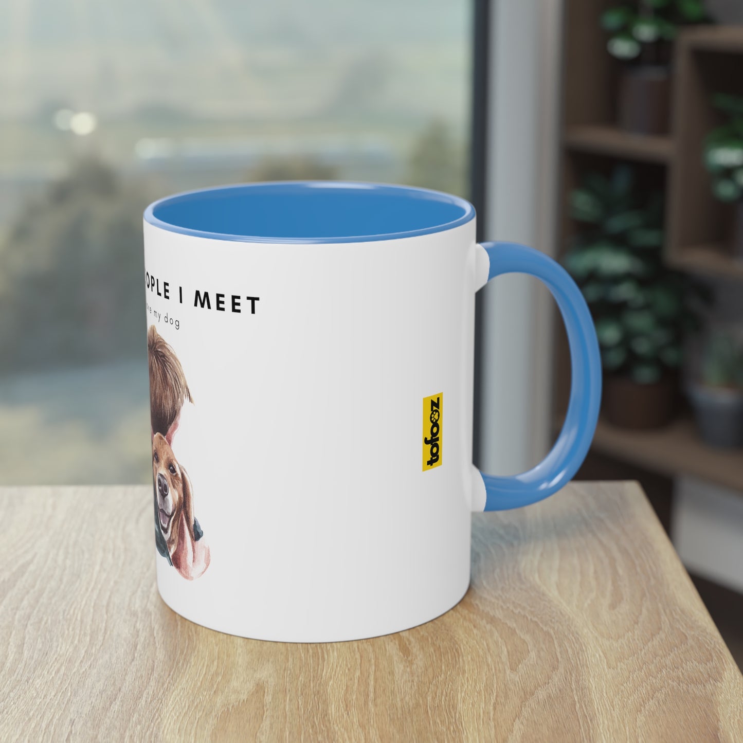 More People I Meet More I Love My Dog (M) Two-Tone Coffee Mug, 325ml - White