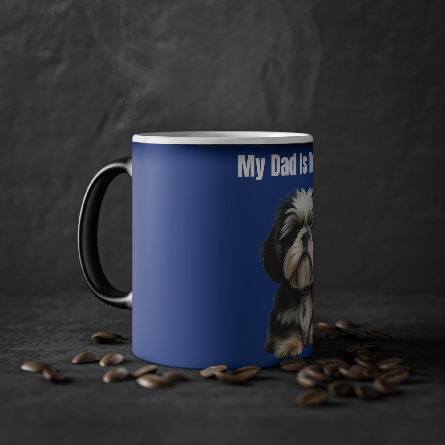 My Dad Is The Shih Shih Tzu Magic Mug, 325ml - Blue