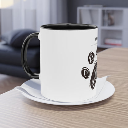 Yes My Child Has Fur Two-Tone Coffee Mug, 325ml - White