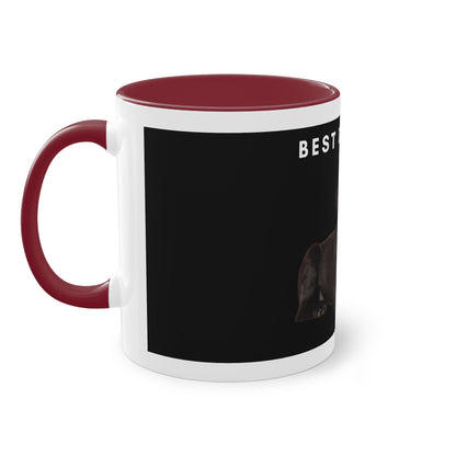 Best Dog Dad Black Lab Two-Tone Coffee Mug, 325ml - Black