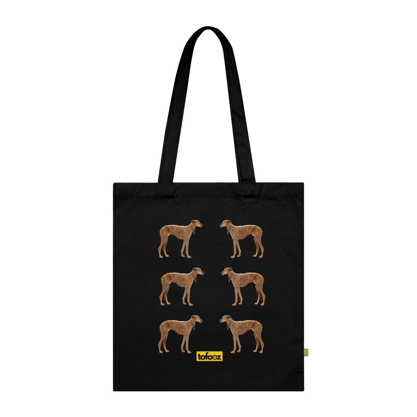 Galgo Brindle Print Organic Cotton Tote Bag