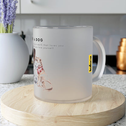 A Dog Love Yourself - Frosted Glass Mug, 325ml