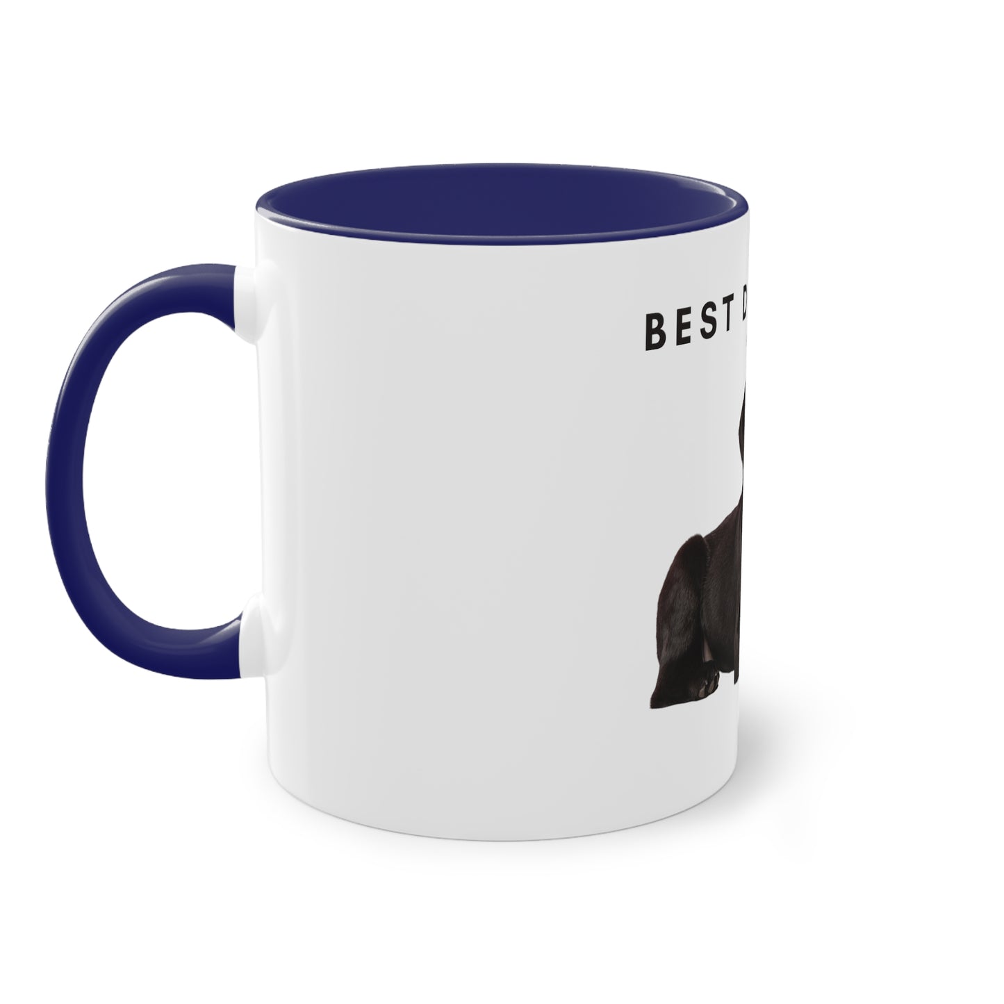 Best Dog Mom Black Lab Two-Tone Coffee Mug, 325ml - White