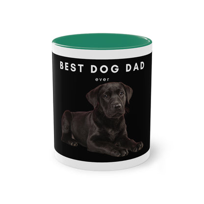 Best Dog Dad Black Lab Two-Tone Coffee Mug, 325ml - Black