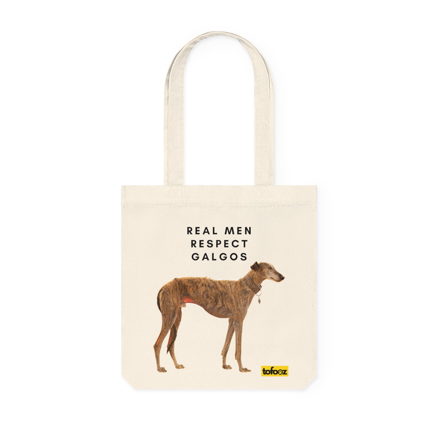 Real Men Respect Galgos Woven Tote Bag