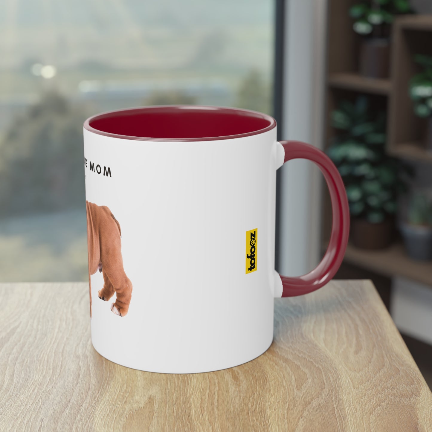 Best Dog Mom Ever English Bulldog Two-Tone Coffee Mug, 325ml - White