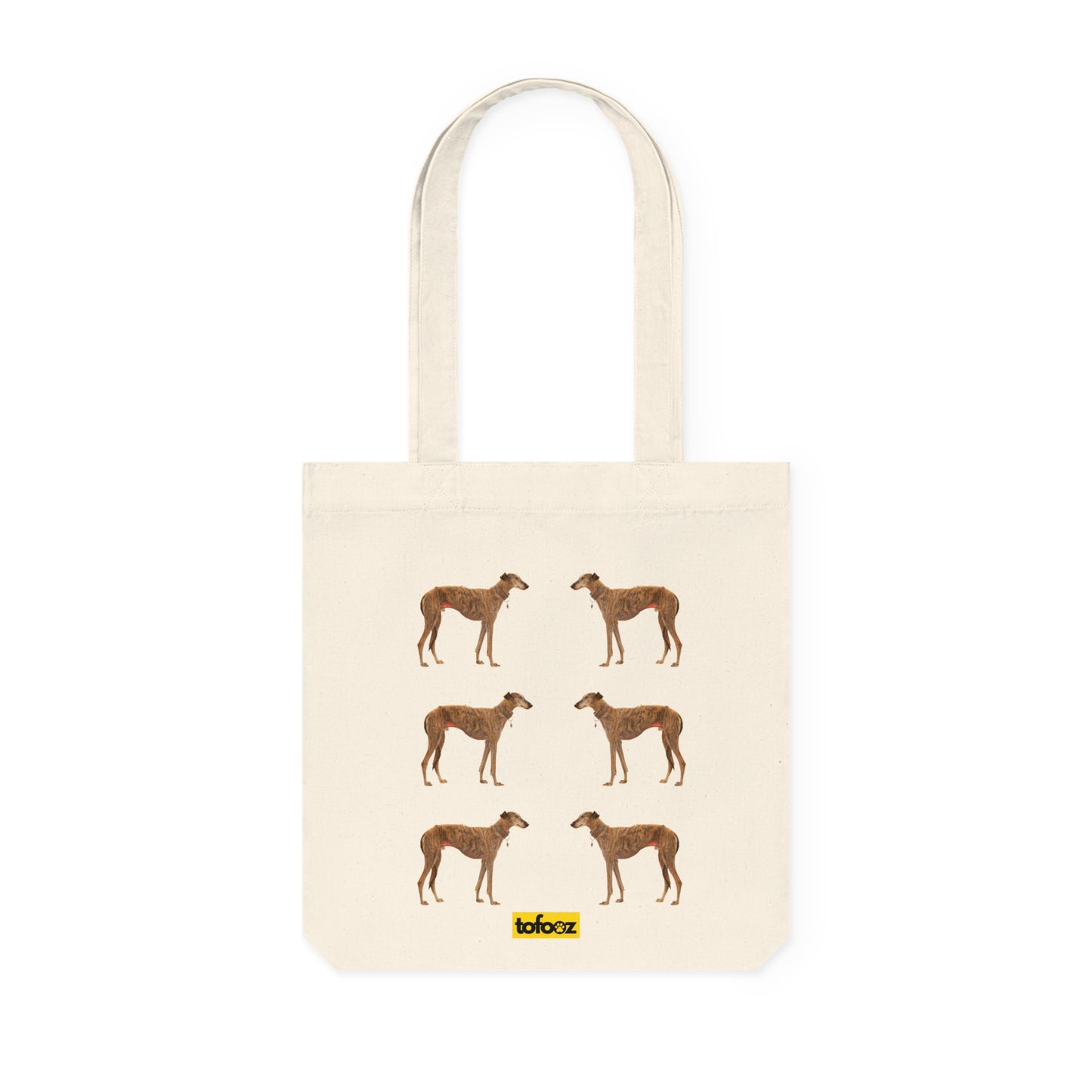 Galgo Brindle Print Woven Tote Bag