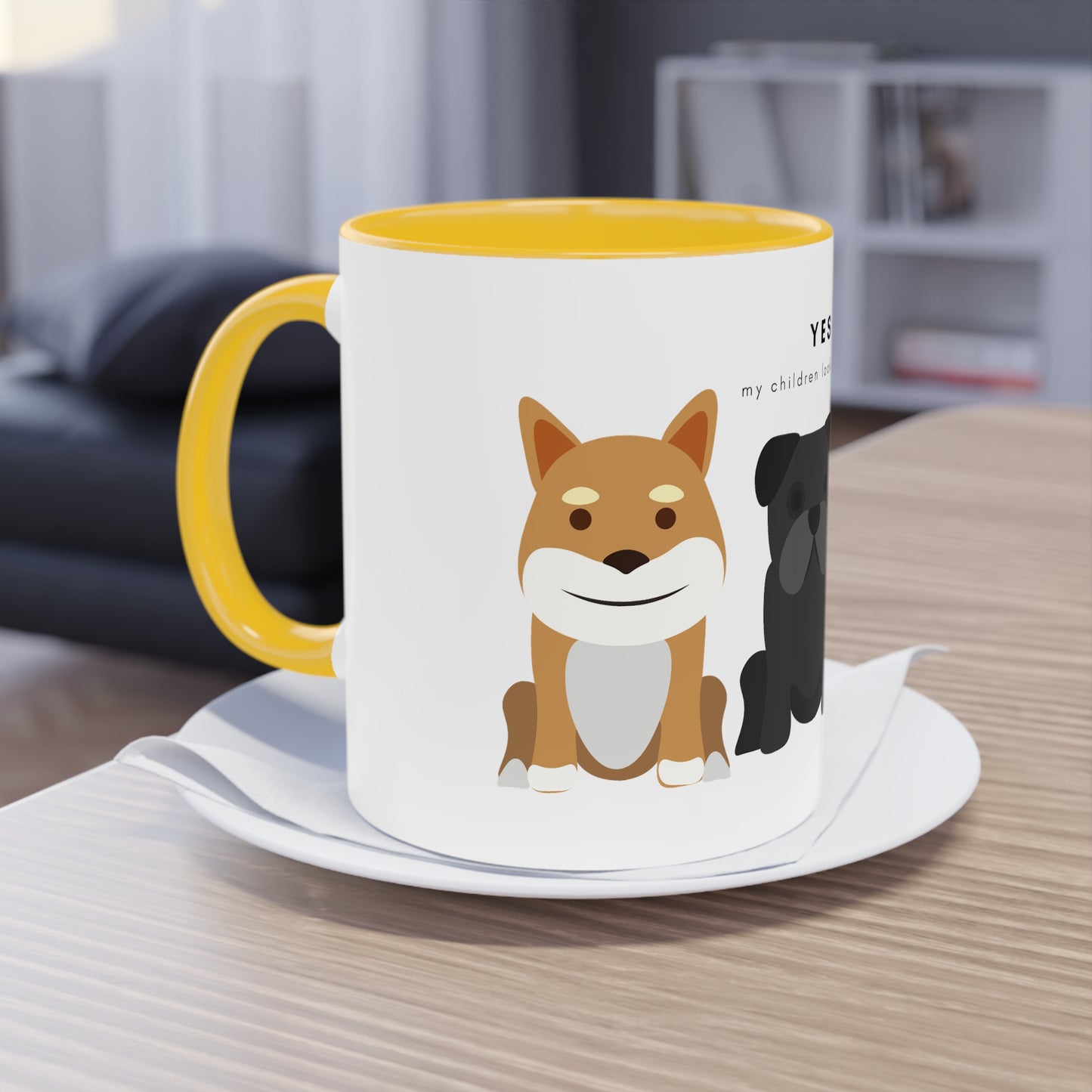 Yes My Children Look Like This Dogs Two-Tone Coffee Mug, 325ml - White