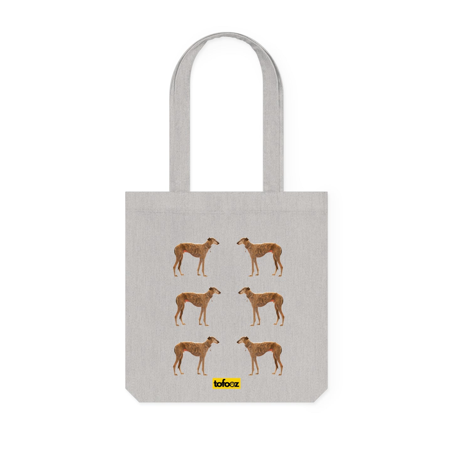 Galgo Brindle Print Woven Tote Bag