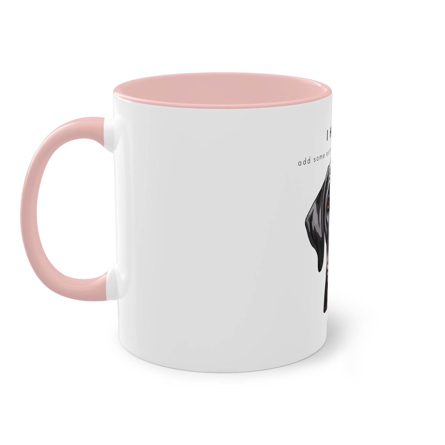 I Helped Add Glitter Great Dane Tongue Out Two-Tone Coffee Mug, 325ml - White