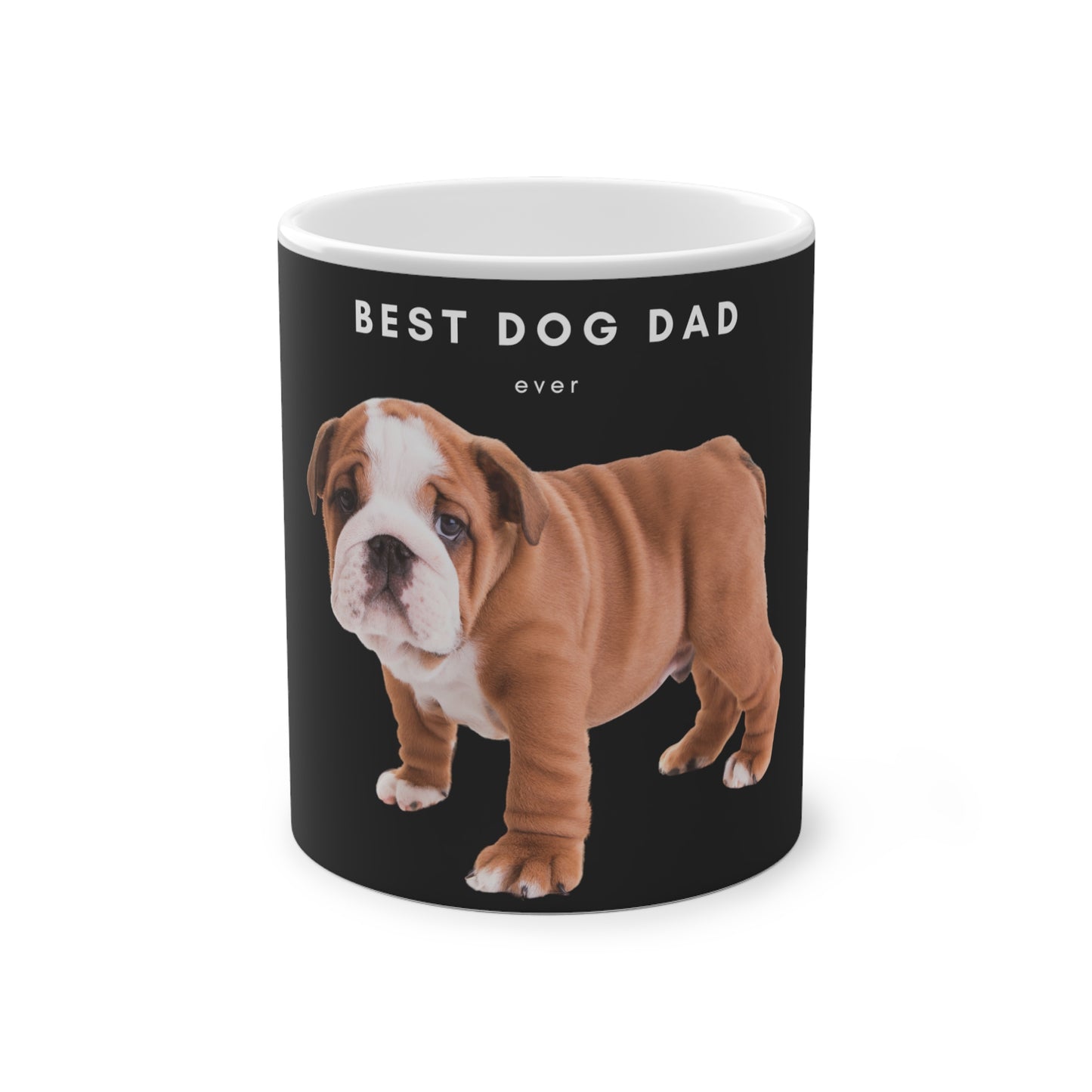 Best Dog Mom Dad Ever English Bulldog Magic Mug, 325ml - Black