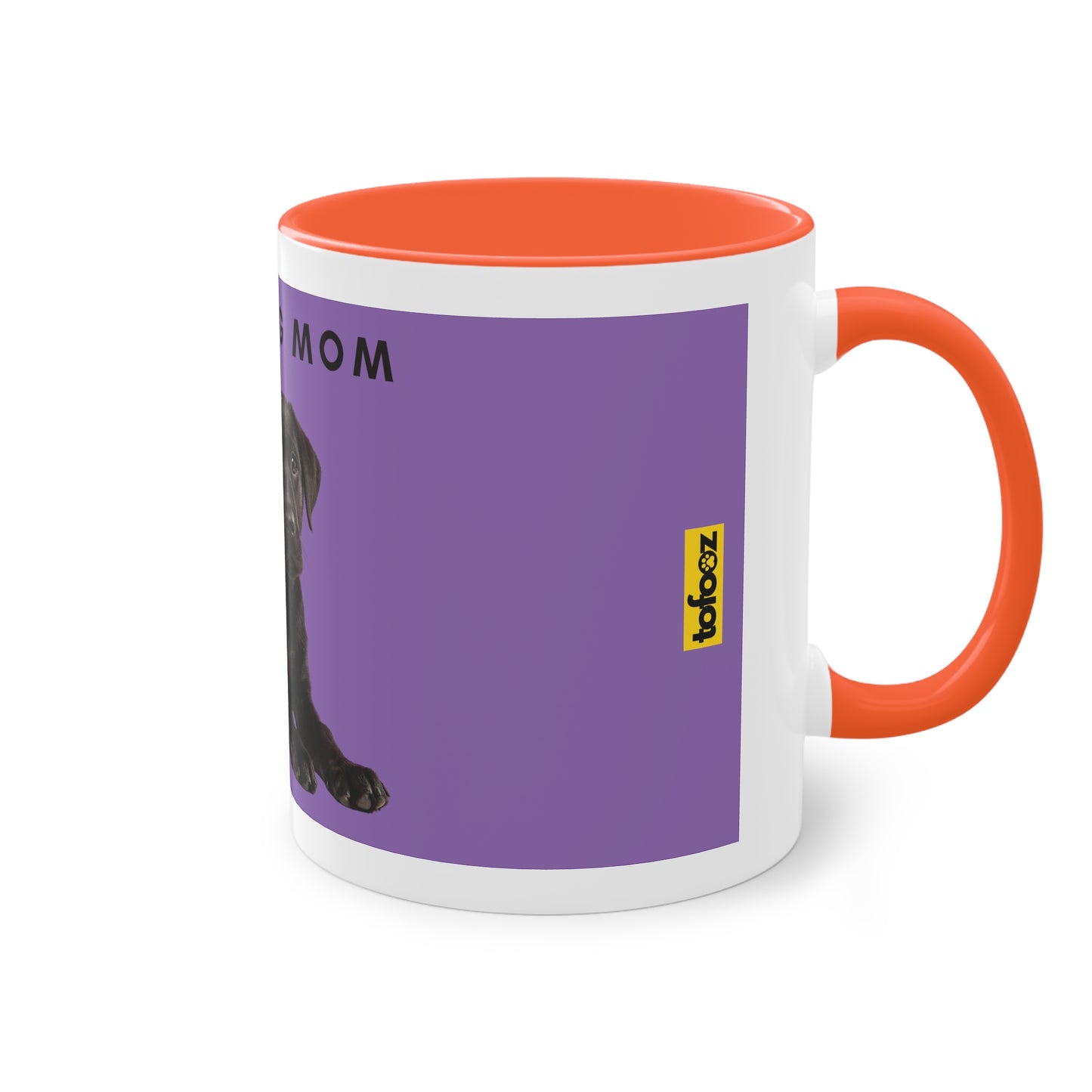 Best Dog Mom Black Lab Two-Tone Coffee Mug, 325ml - Purple