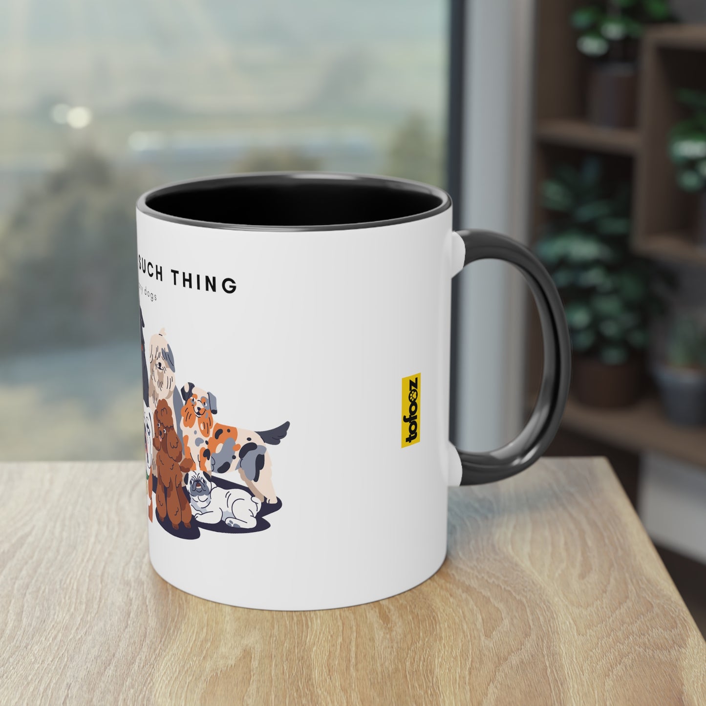 No Such Thing As Too Many Dogs Two-Tone Coffee Mug, 325ml - White