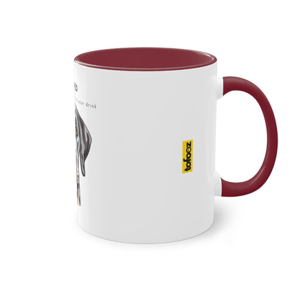 I Helped Add Glitter Great Dane Tongue Out Two-Tone Coffee Mug, 325ml - White