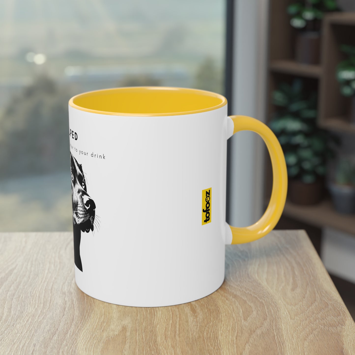 I Helped Add Glitter Labrador Graphic Two-Tone Coffee Mug, 325ml - White