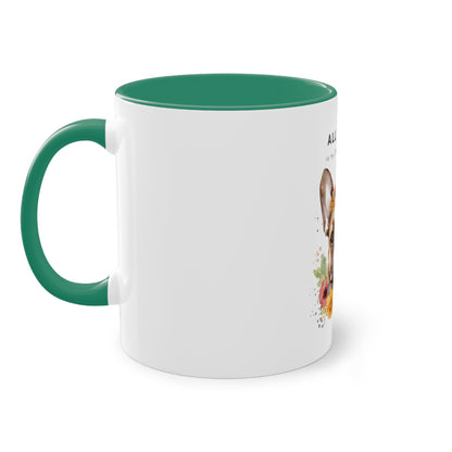 All I Need Is My French Bulldog Two-Tone Coffee Mug, 325ml - White