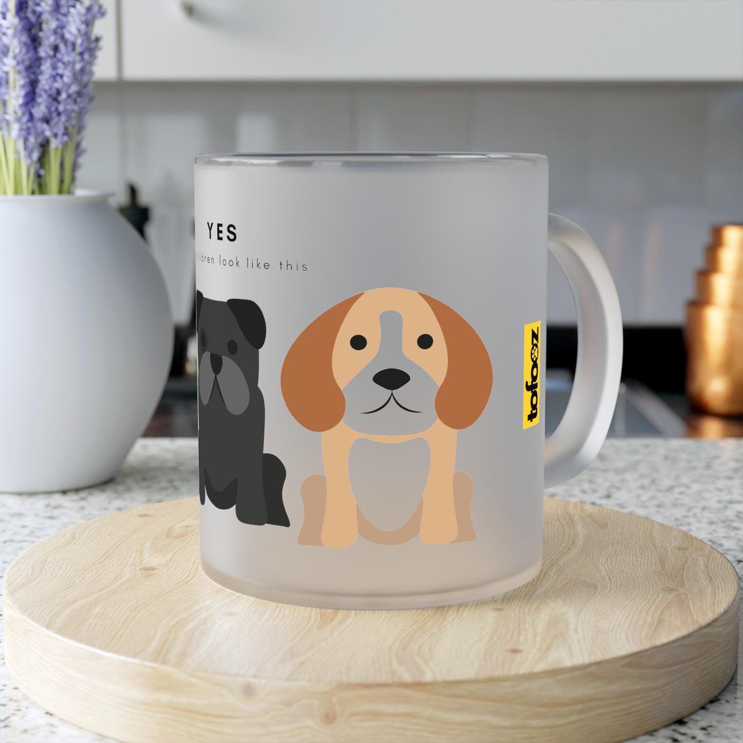 Yes My Children Look Like This Dogs - Frosted Glass Mug, 325ml