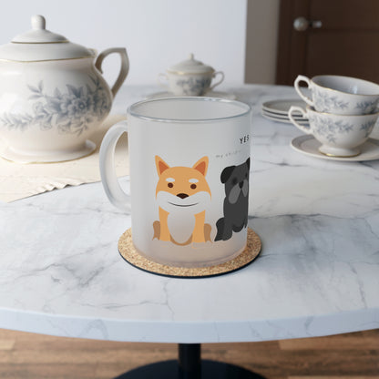 Yes My Children Look Like This Dogs - Frosted Glass Mug, 325ml