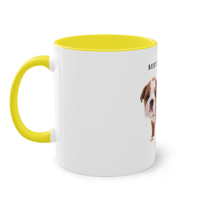 Best Dog Mom Ever English Bulldog Two-Tone Coffee Mug, 325ml - White