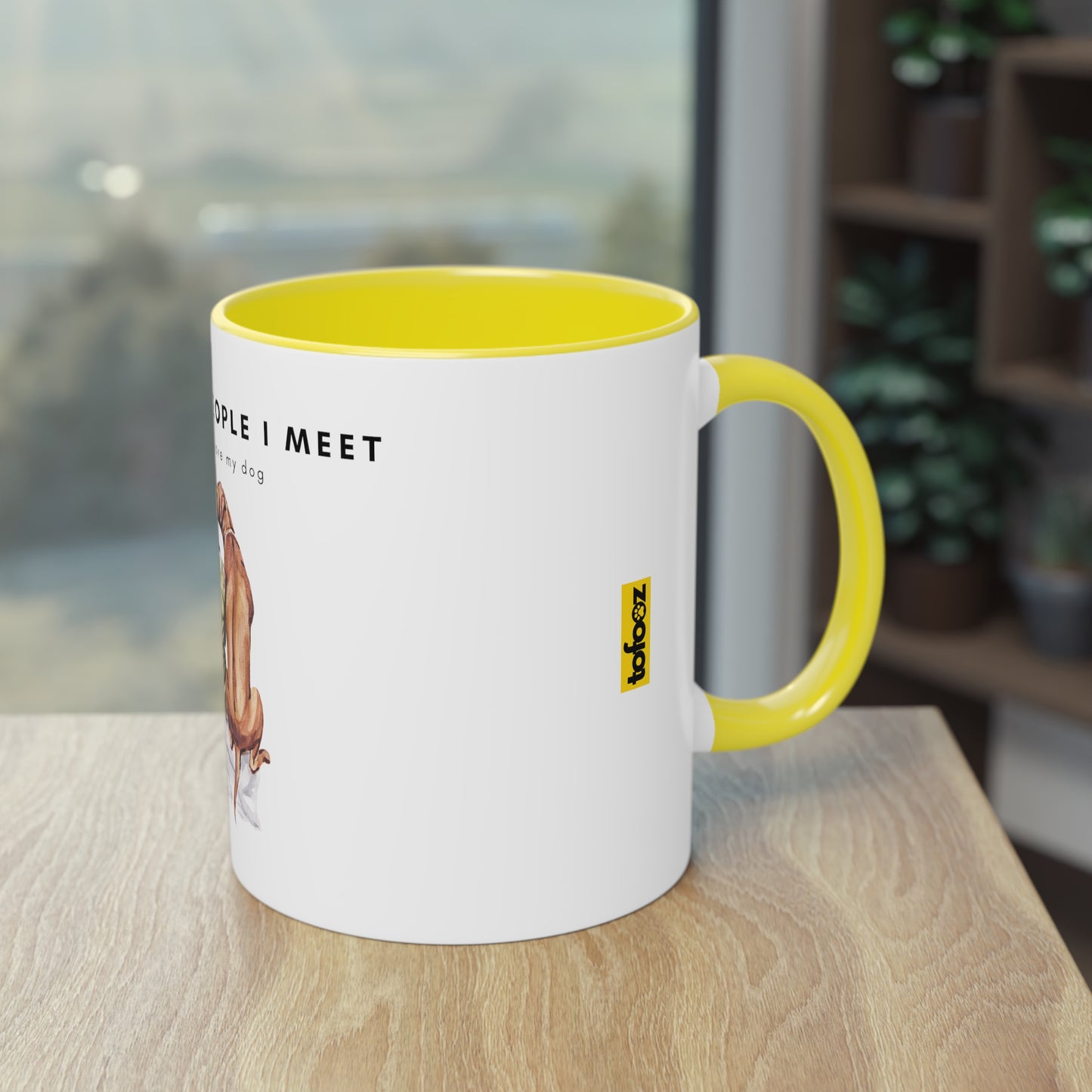 More People I Meet More I Love My Dog Two-Tone Coffee Mug, 325ml - White