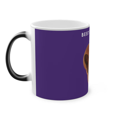 Best Dog Mom Ever Brown French Bulldog Magic Mug, 325ml - Purple