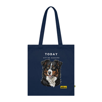 Today Will Be Aussome Black Tri Aussie - Organic Cotton Tote Bag