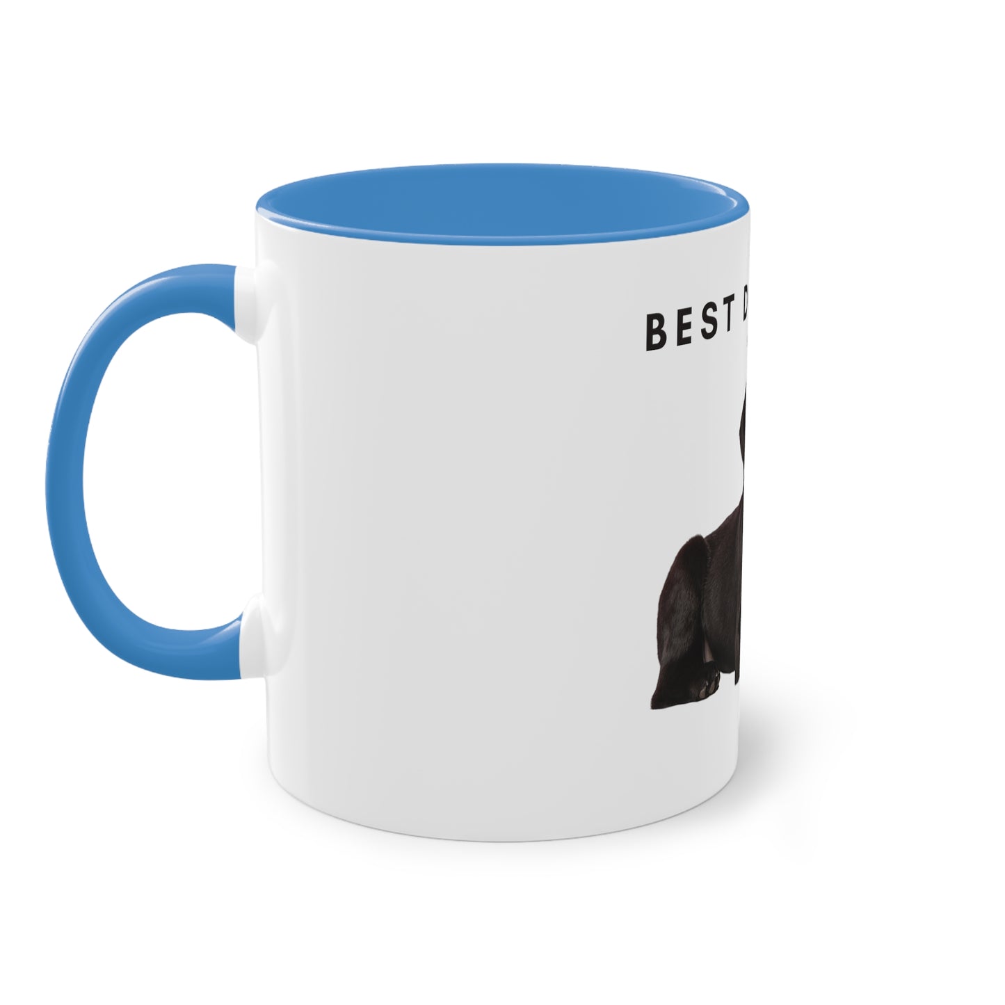 Best Dog Mom Black Lab Two-Tone Coffee Mug, 325ml - White