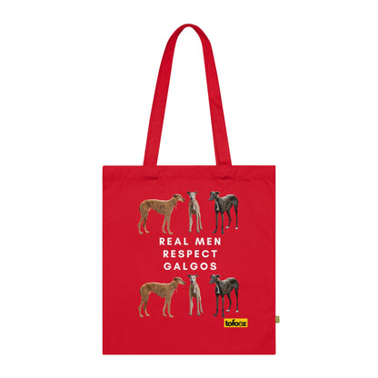 Real Men Respect Galgos Mixed Organic Cotton Tote Bag