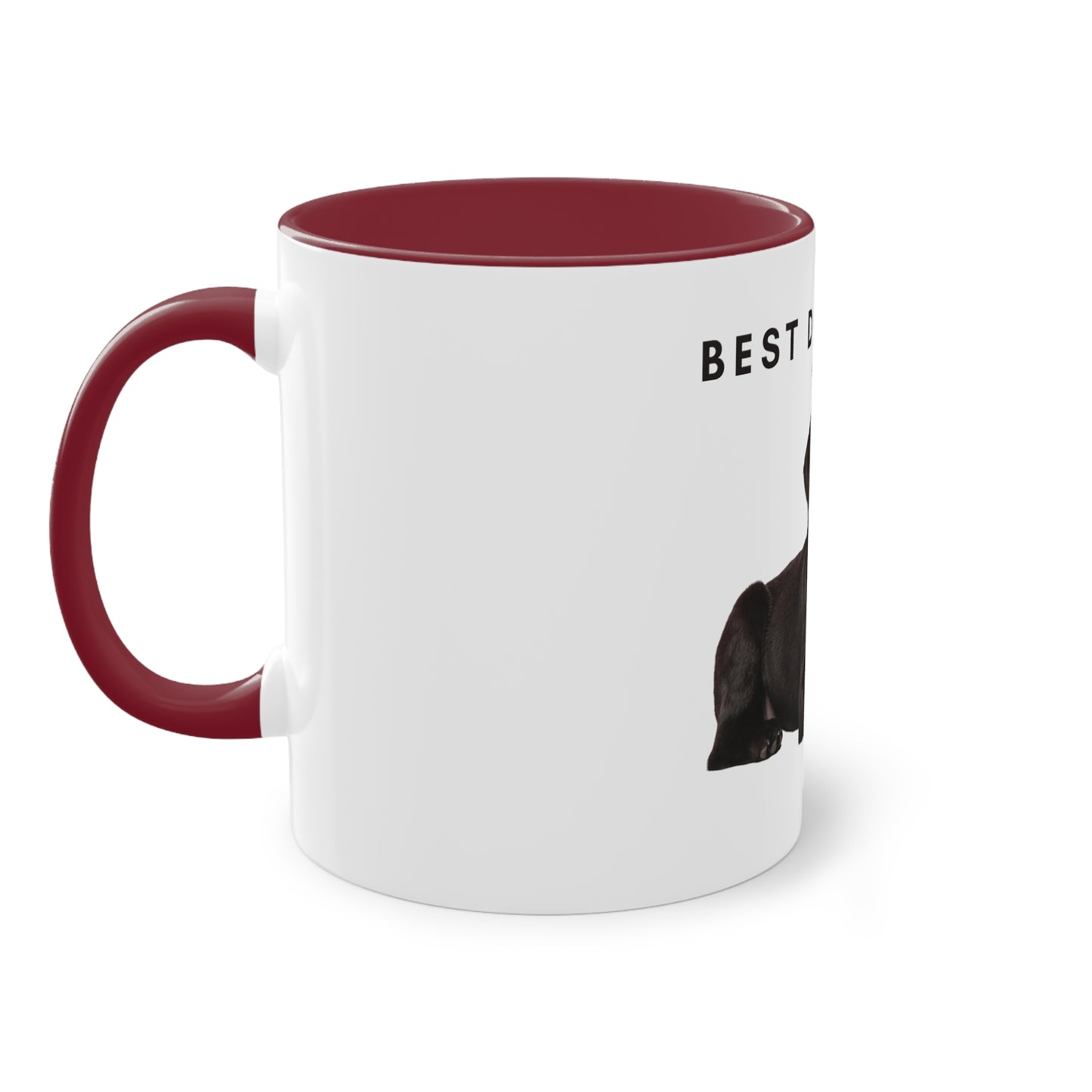 Best Dog Mom Black Lab Two-Tone Coffee Mug, 325ml - White