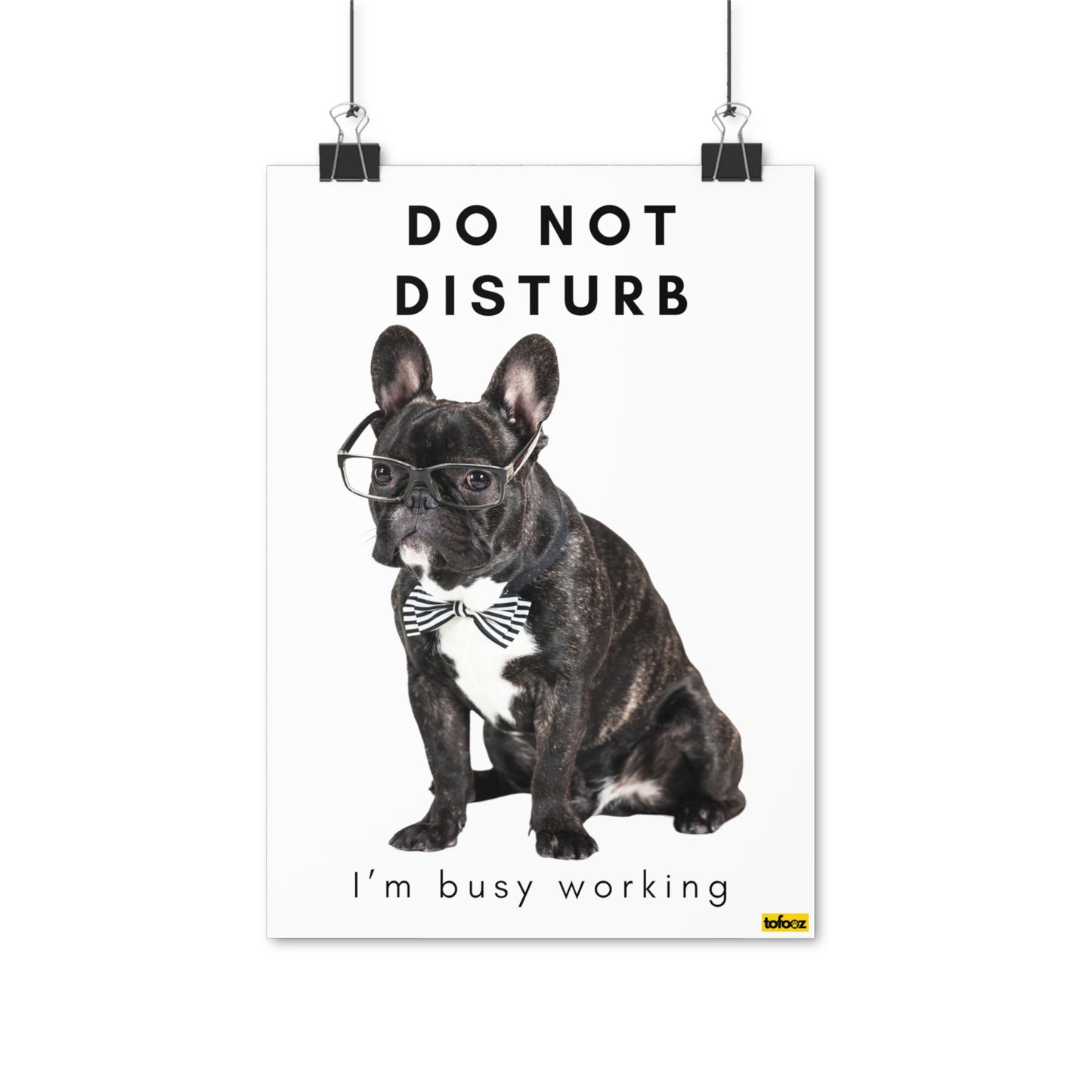 Do Not Disturb Black French Bulldog Poster - Various Sizes