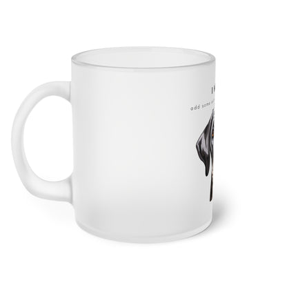 I Helped Add Glitter Great Dane Tongue Out - Frosted Glass Mug, 325ml