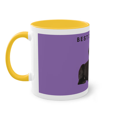 Best Dog Mom Black Lab Two-Tone Coffee Mug, 325ml - Purple