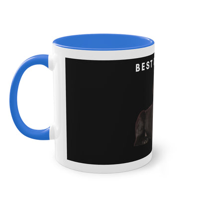 Best Dog Dad Black Lab Two-Tone Coffee Mug, 325ml - Black