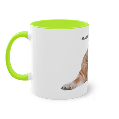 Maybe After Coffee Bulldog Two-Tone Coffee Mug, 325ml - White