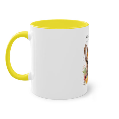 All I Need Is My French Bulldog Two-Tone Coffee Mug, 325ml - White