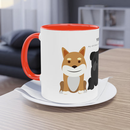 Yes My Children Look Like This Dogs Two-Tone Coffee Mug, 325ml - White