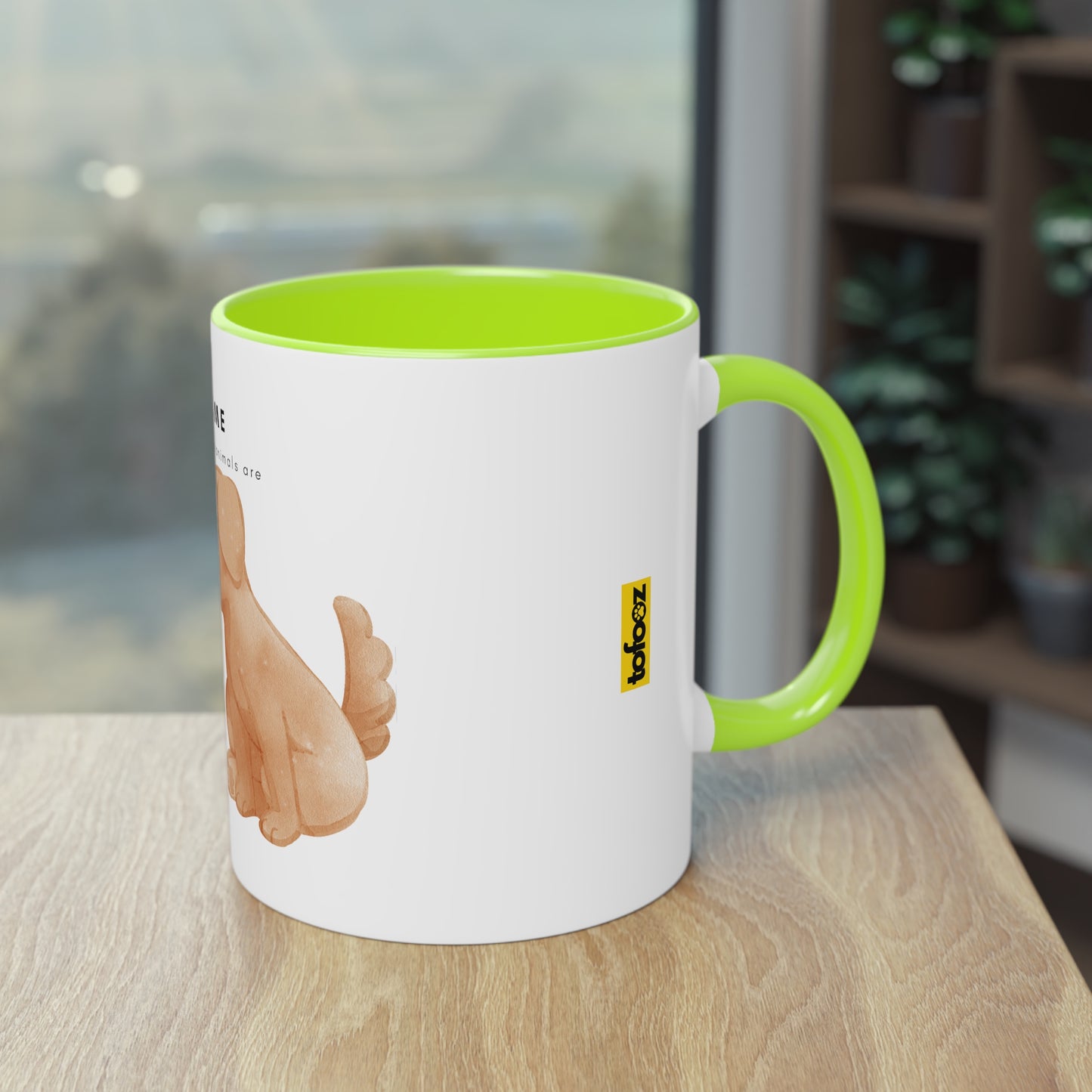 Home Is Where My Animals Are Two-Tone Coffee Mug, 325ml - White