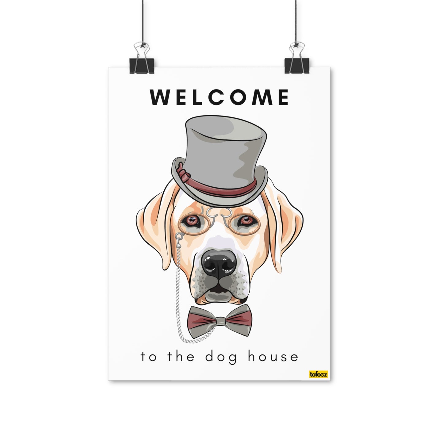 Welcome To The Dog House Golden Labrador Poster - Various Sizes