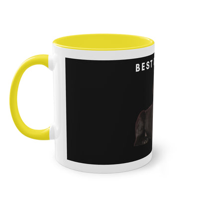 Best Dog Dad Black Lab Two-Tone Coffee Mug, 325ml - Black