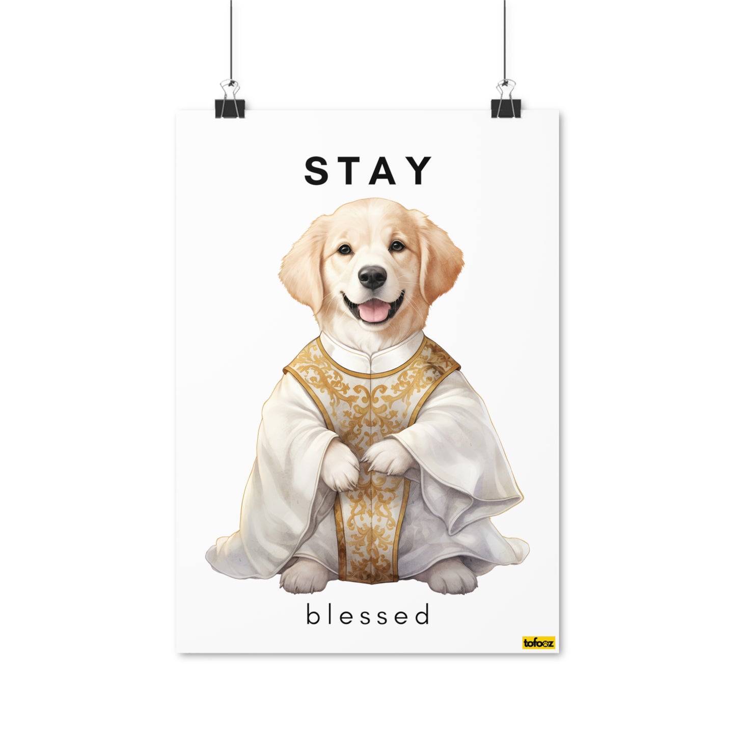 Stay Blessed Golden Labrador Poster - Various Sizes