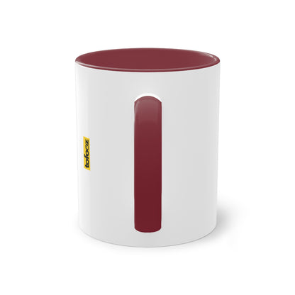 All I Need Is Coffee And My Saluki Two-Tone Coffee Mug, 325ml - White