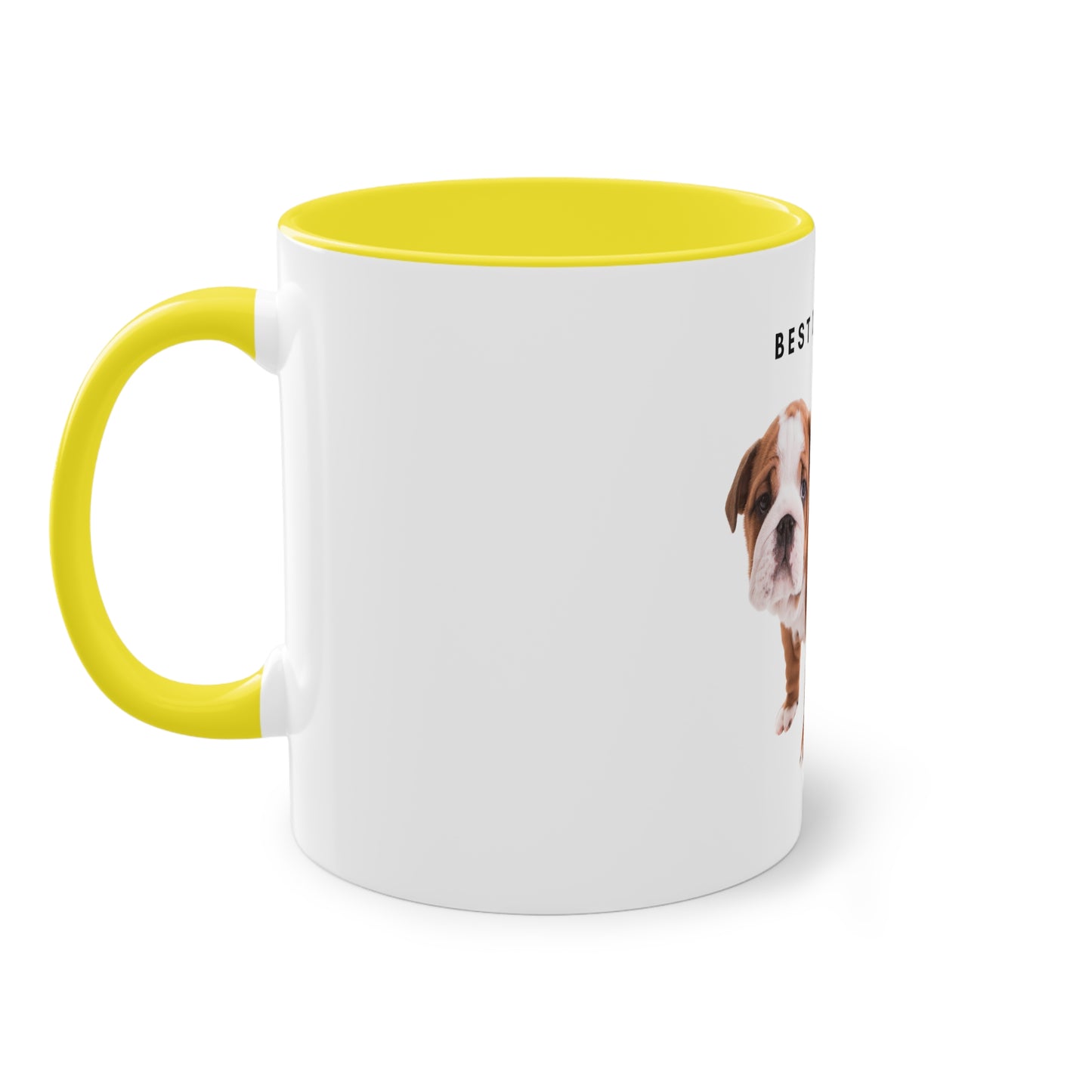 Best Dog Dad Ever English Bulldog Two-Tone Coffee Mug, 325ml - White