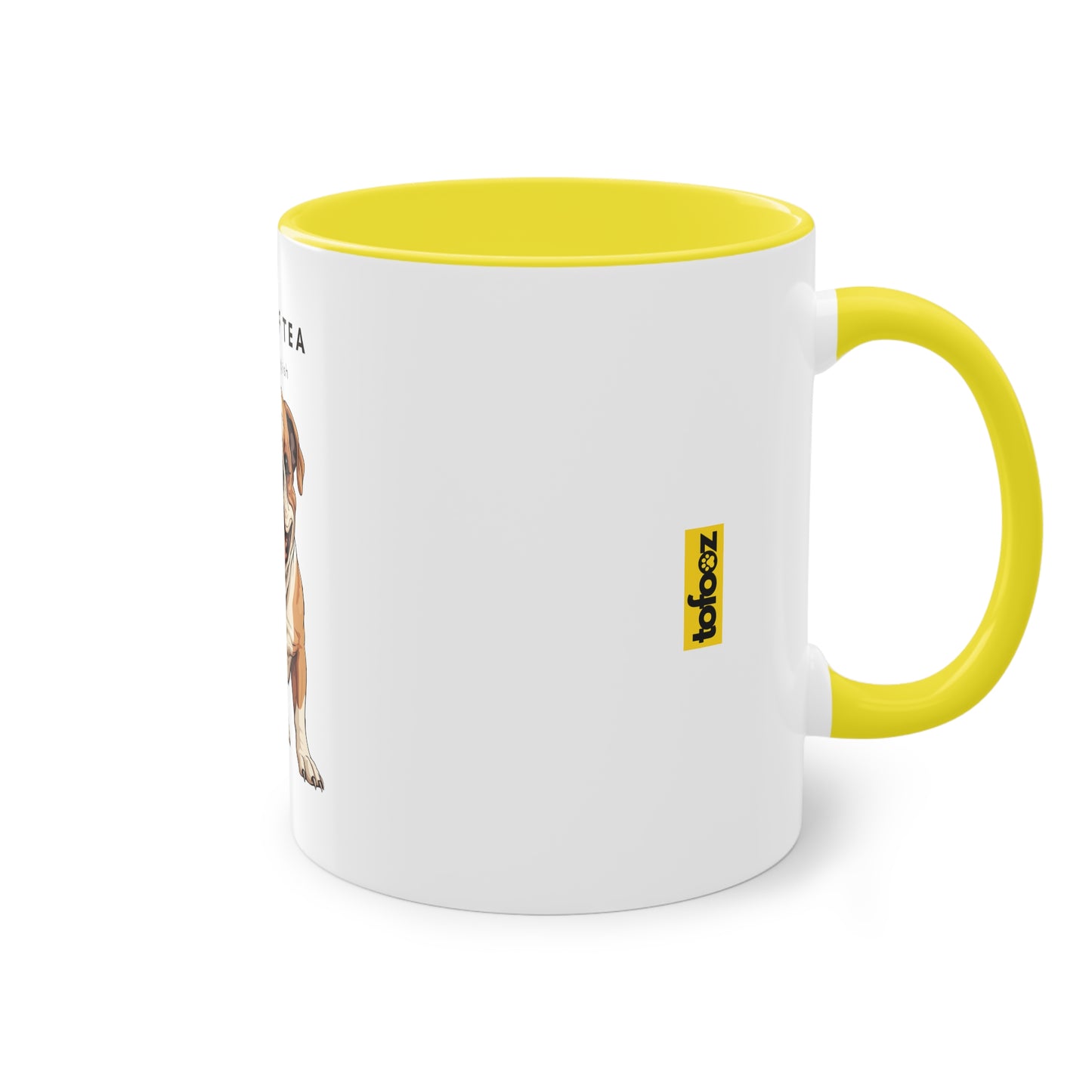 Spot Of Tea For The English Bulldog Two-Tone Coffee Mug, 325ml - White