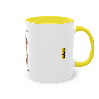 Spot Of Tea For The English Bulldog Two-Tone Coffee Mug, 325ml - White